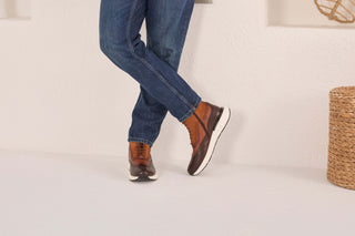 Vinci Regent Leather & Suede Boot - Brown