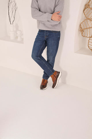 Vinci Regent Leather & Suede Boot - Brown