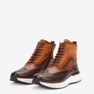 Vinci Regent Leather & Suede Boot - Brown