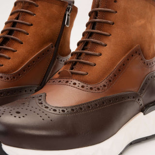 Vinci Regent Leather & Suede Boot - Brown