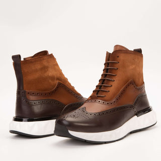 Vinci Regent Leather & Suede Boot - Brown