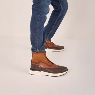 Vinci Regent Leather & Suede Boot - Brown