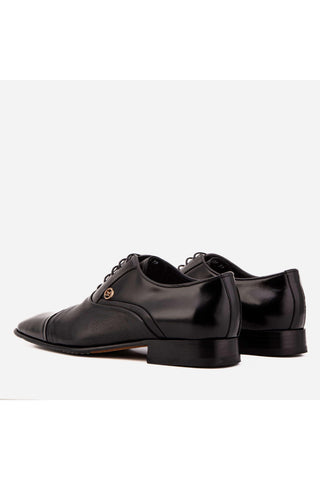 Vinci Rockwell Leather Oxford - Black-AmbrogioShoes