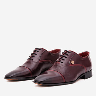Vinci Rockwell Leather Oxford - Burgundy-AmbrogioShoes