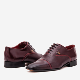 Vinci Rockwell Leather Oxford - Burgundy-AmbrogioShoes
