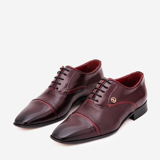 Vinci Rockwell Leather Oxford - Burgundy-AmbrogioShoes