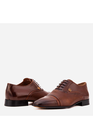 Vinci Rockwell Leather Oxford - Tan-AmbrogioShoes