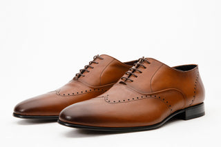 Vinci Roma Leather Oxford - Tan-AmbrogioShoes