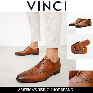 Vinci Roma Leather Oxford - Tan-AmbrogioShoes