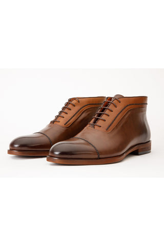 Vinci Rome Leather Chukka Boot - Tan-AmbrogioShoes