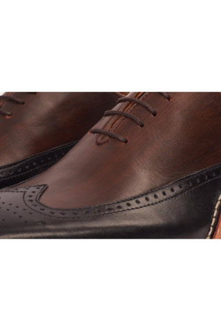 Vinci Royal Leather Oxford - Black & Brown-AmbrogioShoes