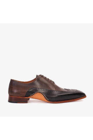Vinci Royal Leather Oxford - Black & Brown-AmbrogioShoes