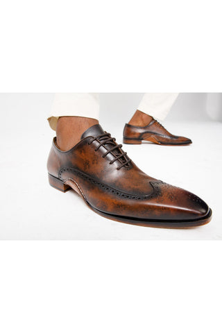 Vinci Royal Leather Oxford - Brown-AmbrogioShoes