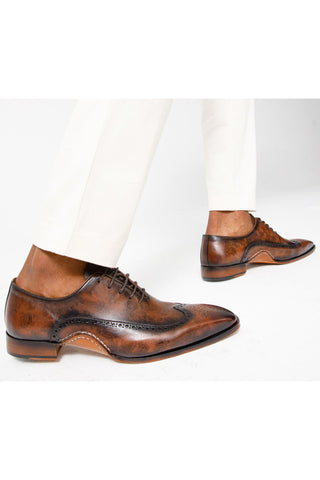 Vinci Royal Leather Oxford - Brown-AmbrogioShoes