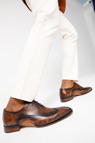 Vinci Royal Leather Oxford - Brown-AmbrogioShoes