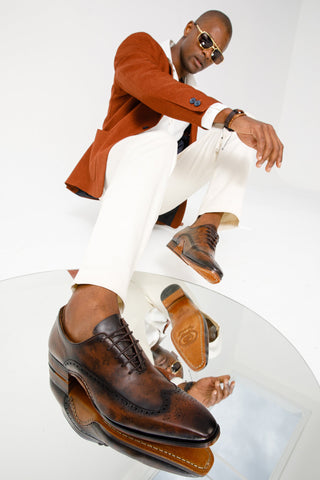 Vinci Royal Leather Oxford - Brown-AmbrogioShoes
