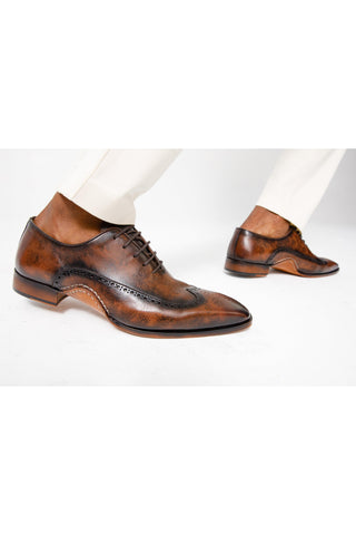 Vinci Royal Leather Oxford - Brown-AmbrogioShoes