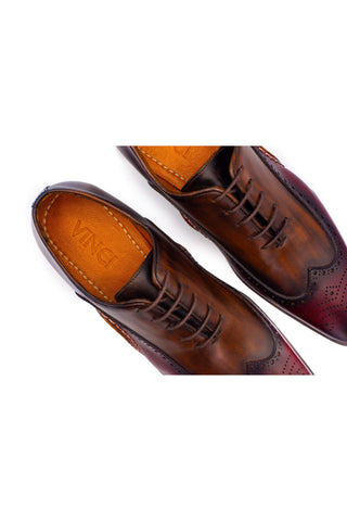 Vinci Royal Leather Oxford - Burgundy-AmbrogioShoes