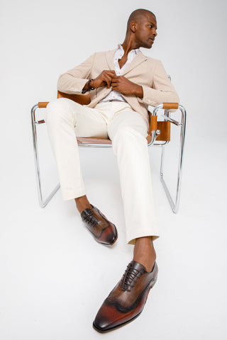 Vinci Royal Leather Oxford - Burgundy-AmbrogioShoes