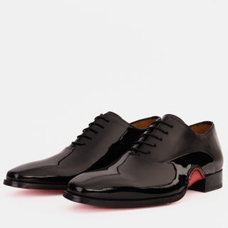 Vinci Royal Patent Leather Oxford - Black-AmbrogioShoes