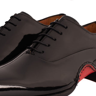 Vinci Royal Patent Leather Oxford - Black-AmbrogioShoes