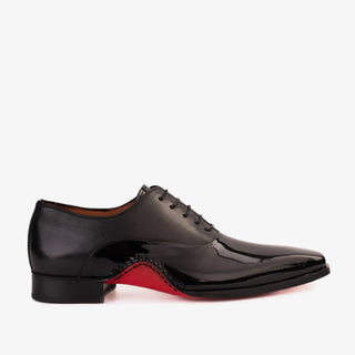 Vinci Royal Patent Leather Oxford - Black-AmbrogioShoes