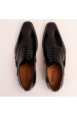 Vinci Royal Patent Oxford - Black-AmbrogioShoes