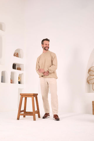 Vinci Torino  Leather Single Monk-Strap Sneaker - Tan