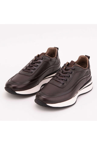 Vinci Veneto Leather Sneaker - Brown-AmbrogioShoes