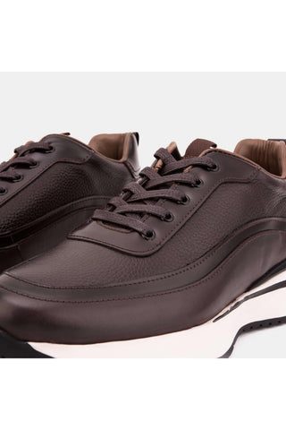 Vinci Veneto Leather Sneaker - Brown-AmbrogioShoes