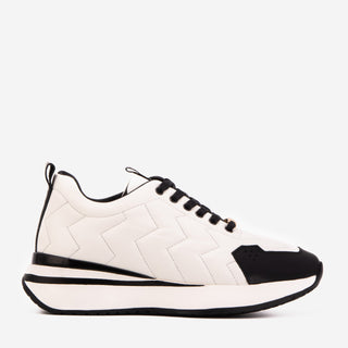 Vinci Veneto Quilted Leather Sneaker - White-AmbrogioShoes