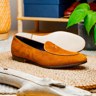 Zelli Italia 16-681 Men's Shoes Goat-Skin Suede Slip-On Loafer (ZEL1036)-AmbrogioShoes