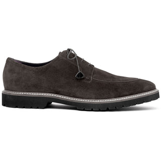 Zelli Italia Campo Men's Shoes Gray Goat-Skin Suede Derby (ZEL1042)-AmbrogioShoes