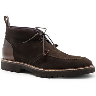 Zelli Italia Campo Men's Shoes Nicotine Goat-Skin Suede Chukka Boot (ZEL1072)-AmbrogioShoes