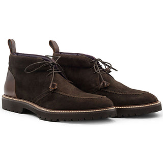 Zelli Italia Campo Men's Shoes Nicotine Goat-Skin Suede Chukka Boot (ZEL1072)-AmbrogioShoes