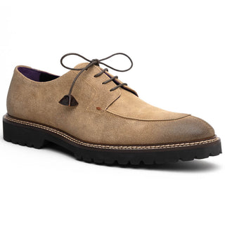 Zelli Italia Campo Men's Shoes Oak Wax Finish Goat-Skin Suede Derby (ZEL1041)-AmbrogioShoes
