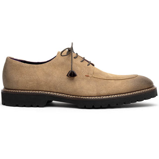 Zelli Italia Campo Men's Shoes Oak Wax Finish Goat-Skin Suede Derby (ZEL1041)-AmbrogioShoes