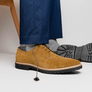 Zelli Italia Campo Men's Shoes Tobacco Goat-Skin Suede Derby (ZEL1042)-AmbrogioShoes