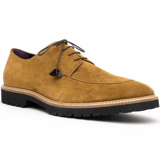Zelli Italia Campo Men's Shoes Tobacco Goat-Skin Suede Derby (ZEL1042)-AmbrogioShoes