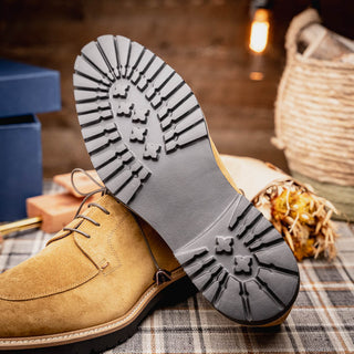 Zelli Italia Campo Men's Shoes Tobacco Goat-Skin Suede Derby (ZEL1042)-AmbrogioShoes