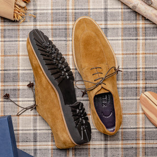 Zelli Italia Campo Men's Shoes Tobacco Goat-Skin Suede Derby (ZEL1042)-AmbrogioShoes