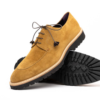 Zelli Italia Campo Men's Shoes Tobacco Goat-Skin Suede Derby (ZEL1042)-AmbrogioShoes