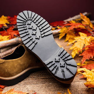 Zelli Italia Campo Men's Shoes Tobacco Goat-Skin Suede Derby (ZEL1042)-AmbrogioShoes