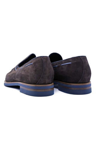 Zelli Italia Carmen Brown Goat-Skin Suede & Crocodile Skin Tassel Loafer (ZEL1029)-AmbrogioShoes