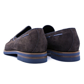 Zelli Italia Carmen Men's Shoes Brown Goat-Skin Suede & Crocodile Skin Tassel Loafer (ZEL1029)-AmbrogioShoes