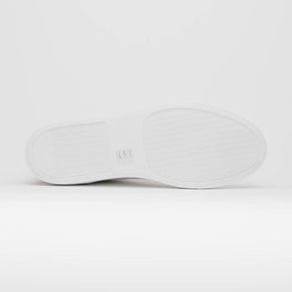 Zelli Italia Diaz Men's Shoes White Rubberized Calf-Skin Leather Sneaker (ZEL1062)-AmbrogioShoes