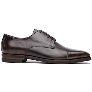 Zelli Italia Enzo Men's Shoes Gray Calf-Skin Leather Cap-toe Derby (ZEL1040)-AmbrogioShoes