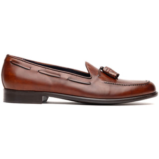Zelli Italia Franco Men's Shoes Cognac Calf-Skin Tassel Loafer (ZEL1027)-AmbrogioShoes