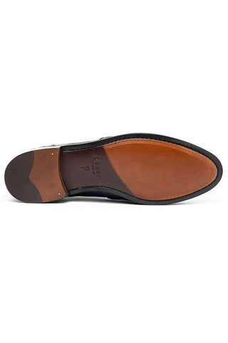 Zelli Italia Franco Navy Crocodile Skin Tassel Loafer (ZEL1005)-AmbrogioShoes