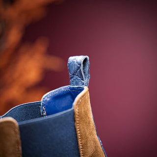 Zelli Italia Gianna Men's Shoes Cognac Suede Leather Chelsea Boot (ZEL1070)-AmbrogioShoes